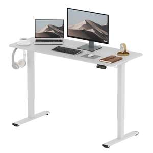 SANODESK elekt. höhenverstellbarer Schreibtisch 120x60 cm, 60kg Belastbarkeit, in weiß und schwarz