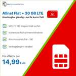Klarmobil Sim Only Allnet/SMS Flat 30GB LTE bis 100Mbit/s für 14,99€/Monat | O2 Mobile L Sim Only Allnet/SMS Flat 70GB für 19,99€/Monat