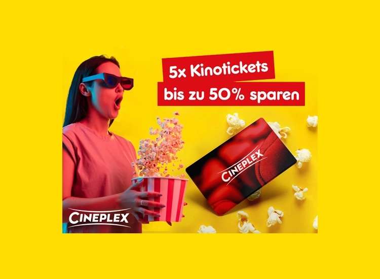 [Netto Vorteilswelt] 5x Kinotickets für alle 2D Filme, inkl. Logen- und Reservierungszuschlag für 29,95€ (5,99€/St.) in 91 Cineplex Kinos