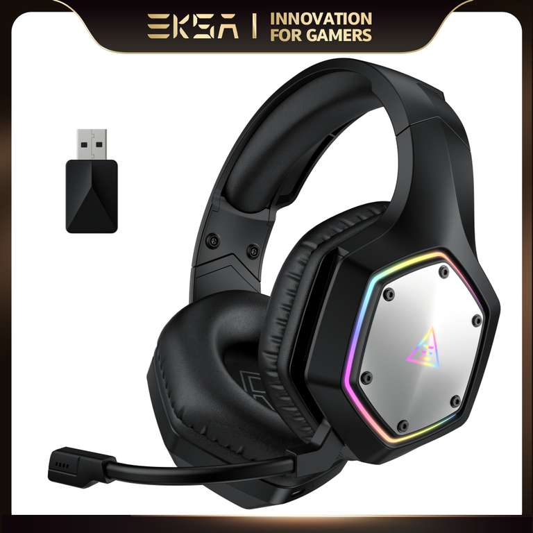 EKSA 7.1 Wireless Gaming Headset RGB für PC und Konsolen