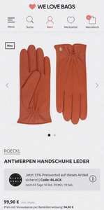 [We Love Bags] 35% Auf Röckl Handschuhe z.B. Antwerpen Leder mit Wolle/Kashmir Fütterung für 64,94€ inkl. Gratisversand