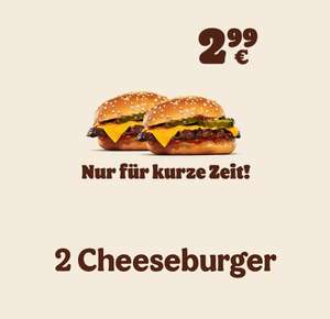 2x (PB)Cheeseburger/Chilli-Cheeseburger zum Preis von einem
