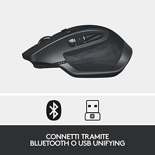 [Amazon.it] Logitech Maus MX Master 2S Wireless Mouse I mit Laser-Sensor und Unifying-Funktion