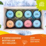Just Spices Top 8 Gewürze-Set, tolles Geschenk in Schöner Holzbox