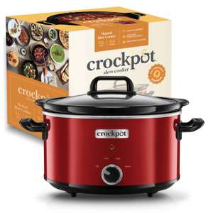 Crock-Pot Schongarer Slow Cooker | 2 Temperatureinstellungen + Warmhaltefunktion | 3,5 Liter (3-4 Personen) | Rot [SCV400RD] (Prime/Lidl)
