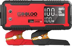 GOOLOO GT4000S Starthilfe Powerbank, 4000A, 100W USBC für 12V Fahrzeuge(12 L Benzin & 10 L Diesel), 3,2" LCD Bildschirm (Händler: Landwork)