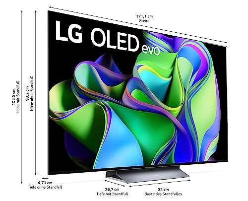 LG OLED Week: 77C37LA TV 195 cm (77 Zoll) OLED evo Fernseher, 120 Hz 2449€ / 55C37LA 1249€ [2023]