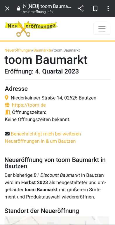 Anhänger (Stema) mit Plane und Spriegel Toom Baumarkt Neueröffnung LOKAL Alsdorf & ZUKUNFT September 2023 + BAUTZEN 4 Quartal 2023