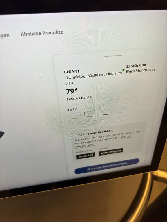 [LOKAL FREIBURG] IKEA BEKANT - Tischplatten für Schreibtische - Ausverkauf | Weiß 39€ - andere Farben 79€ statt 179€