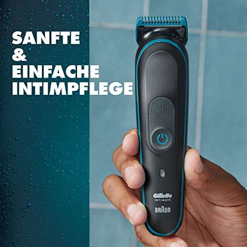 Gillette Intimate Trimmer Herren i5 für den Intimbereich, SkinFirst Intimrasierer Mann mit lebenslang scharfen Klingen, wasserdicht