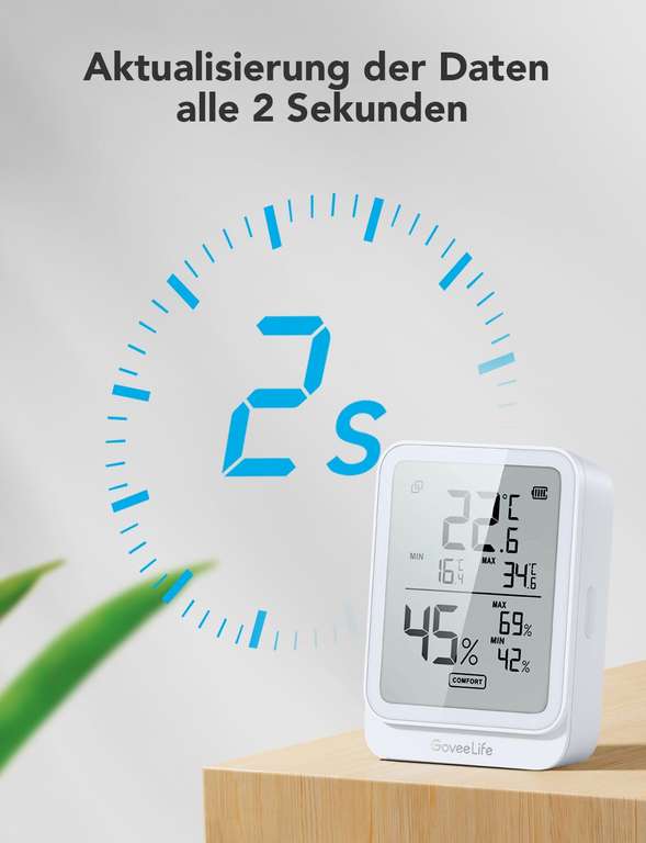 2x GoveeLife Digitales Thermometer-Hygrometer [Amazon]