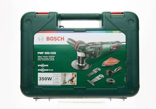 Bosch Multifunktionswerkzeug PMF 350 CES (350 Watt, für Starlock und Starlock Plus Zubehör, im Koffer)