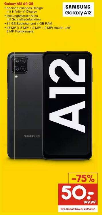 [Lokal - Netto Markendiscount Salach und Syrgenstein] Samsung Smartphone A12 mit 64GB Speicher für 50€ ab 1.August