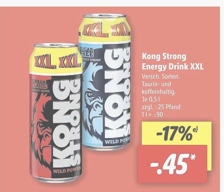XXL Kong Strong Energy Drink 0,5 L