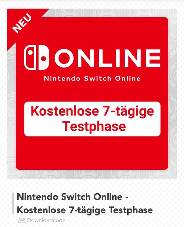 Nintendo Switch 7-tägige Online-Mitgliedschaft