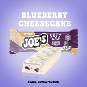 36x 50g Weider Joe's Soft Bar Proteinriegel - Blueberry-Cheesecake (je 83 Cent) | weitere Stückelungen bis 68 Cent pro Riegel