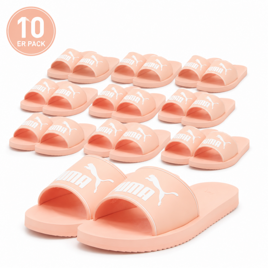 10er Pack PUMA Purecat 2.0 Unisex Slide Badelatschen in versch. Größen / 29,95€ + 4,90€ VSK / 3,48€ pro Paar