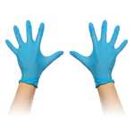 Intco Einweg-Handschuhe, Nitril, Blau, staubfrei, Einweg-Handschuhe, beidseitig verwendbar, 100 Stück (Gr. M,L)