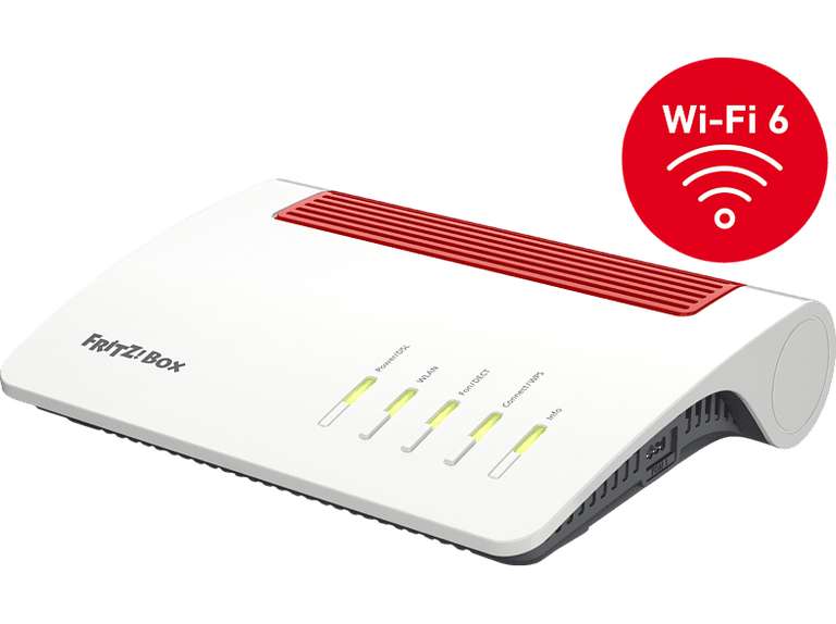 AVM FRITZ!Box 7590 AX (Wi-Fi 6) VDSL/ADSL Wi-Fi 6 WLAN-Mesh-Router 2400 Mbit/s