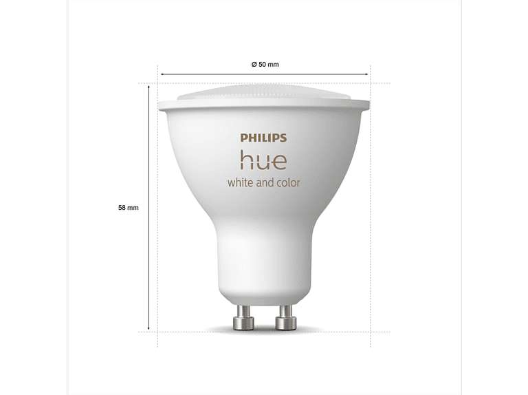 [Media Markt / Saturn] PHILIPS Hue White & Color Ambience GU10 4er Pack LED Lampe Mehrfarbig