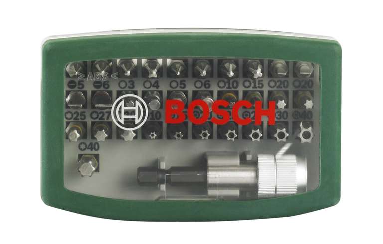 Bosch 32tlg. Schrauberbit-Set (PH-, PZ-, Hex-, T-, TH-, S-Bit) für 8,99€ (Prime)