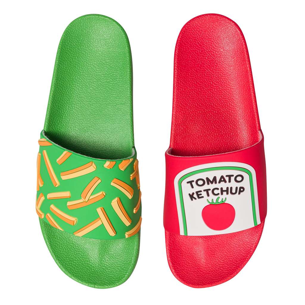 Dedoles Badelatschen im „Pommes mit Ketchup“-Design für 20,74 € bei Amazon (Prime)