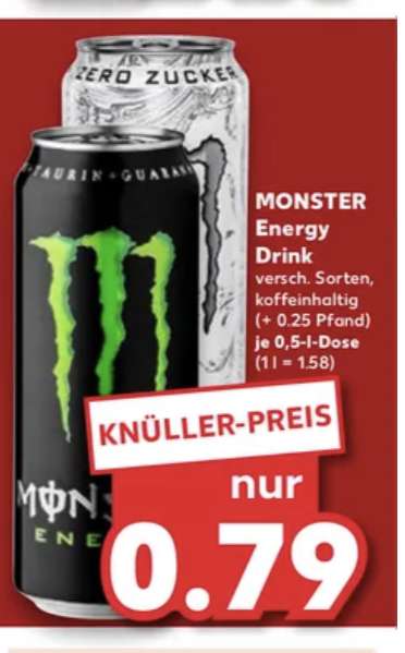 [Offline Kaufland] Monster Energy Drink, 0,5l Dose