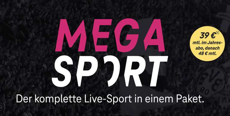Magenta TV - Megasport Paket mit WOW - DAZN und Magenta Sport Bundesliga, CL, 2. BuLi, Formel 1, Premiere League etc.
