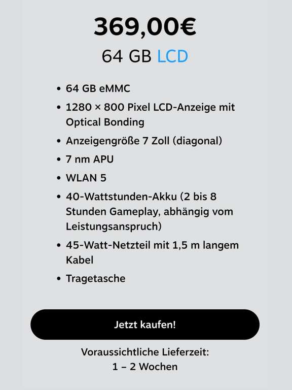 [Steam] Steam Deck LCD 64Gb (369€) / 256Gb (419€) / 512Gb (469€) NEU im Abverkauf - Gaming Handheld