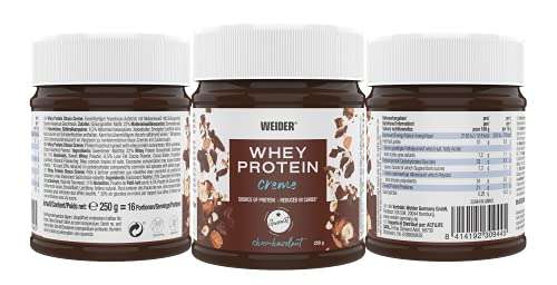 [Pumper-Sparabo] WEIDER Whey Protein Choco Creme, leckerer Schoko-Haselnuss Aufstrich mit 21% Protein, 250g