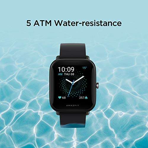 Amazfit Bip U Smartwatch 1,43" Fitness Tracker mit 60+ Sportmodi, Messung des Blutsauerstoffgehalts und Herzfrequenz