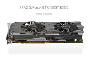11GB KFA2 GeForce GTX 1080 Ti EXOC Aktiv PCIe 3.0 x16 (Retail), ab 0:00 Uhr für 689