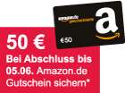 ***VERLÄNGERT!*** 250€ Amazon-GS für 50€ (4 Monatsbeiträge á 1-4€ für je 5 Tarife)