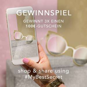 [BestSecret] Gewinnspiele: aktuell 100 € Gutschein über Instagram gewinnen