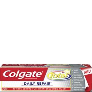 Zahnpasta: Colgate Total Daily Repair 75ml / 2,38€ pro Tube beim Kauf von 5 Tuben / nächster Preis ca. 3,00€ pro Tube
