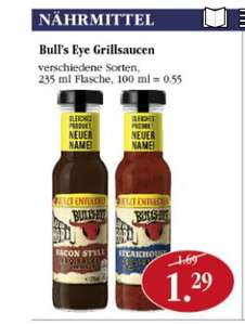 [Sky Supermarkt] 2 Flaschen Bull's Eye Grillsauce für 1,58 EUR mit Rabattschein