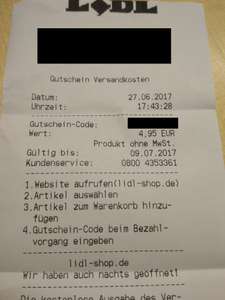 Lidl Versandkosten Gutschein lokal im Laden (-4,95€)