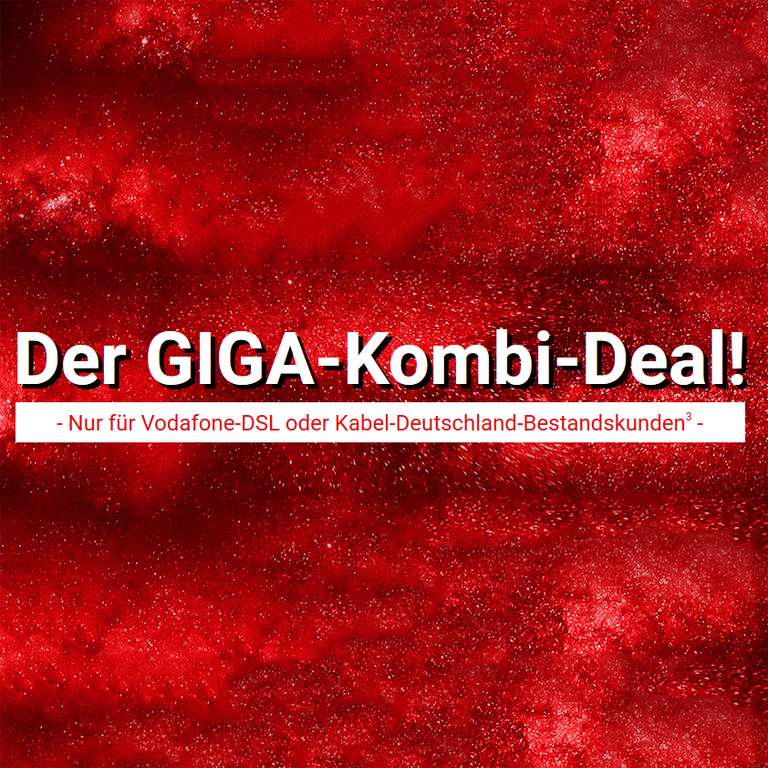 Vodafone GigaKombi-Deal: Samsung Galaxy S8, S8+, IPhone7 / 14 GB LTE + Allnet & SMS / 36,99 € pro Monat / Nur für Vodafone-DSL oder Kabel-Deutschland-Bestandskunden