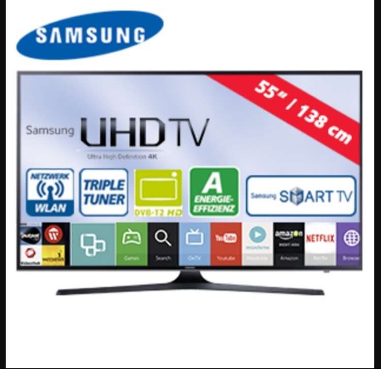 SAMSUNG UE55KU6079 LED TV (Flat, 55 Zoll, UHD 4K, SMART TV) für 506,88€ Ink. Versand [online]