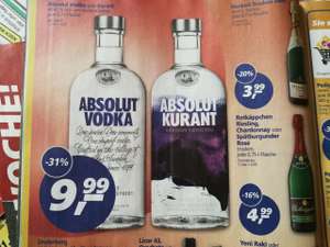 Absolut Vodka 9.99 Euro bei Real vom 14.08 bis 19.08 (Alle Sorten natürlich)