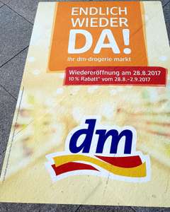 [Lokal Berlin] 28.8. - 2.9 -10% im DM Südkreuz wegen Wiedereröffnung