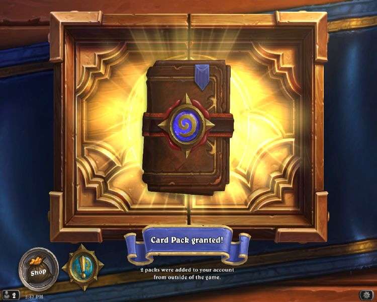 [Hearthstone] 1 kostenloses Classic Pack (+ 2 WotOG Packs + 1-2 Arena Tickets)