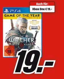 [Mediamarkt] The Witcher 3: Wild Hunt Game of the Year Edition (Playstation 4 und Xbox One] für je 19,-€*Preis bei Abolung*
