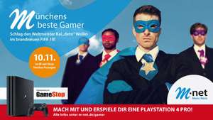 [lokal München] GameStop Gutschein und eine Powerbank kostenlos erhalten + Chance auf eine PS4 Pro wenn man ein Fifa18 Spiel gewinnt