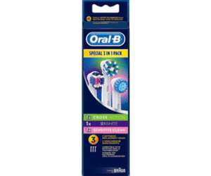 [Amazon.de Blitzangebot] Oral-B Multi Pack 3 in 1 Aufsteckbürsten, CrossAction, Sensitive, 3DWhite, 3 Stück