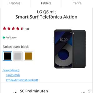 [SPARHANDY.DE] LG Q6  + Smart Surf Telefonica