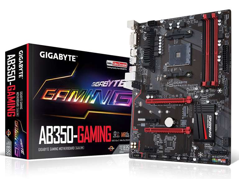 Gigabyte GA-AB350-Gaming Mainboard Sockel AM4 (Ryzen) - Formfaktor: ATX • Chipsatz: AMD B350