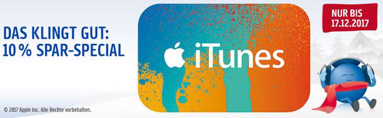 [PAYBACK] 25€ iTunes Guthaben für 2049 Punkte (20,49 €) ~ 18 % Rabatt