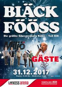 Köln : Silverstergala Lanxess Arena mit den Bläck Fööss - 2 für 1 Tickets Aktion