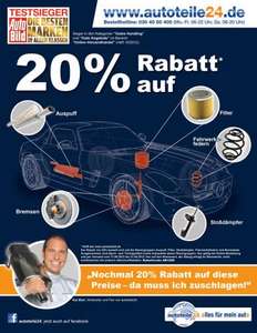 20% Rabatt bei autoteile24.de